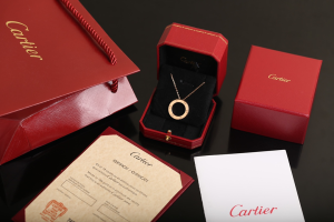 Luxury Womens Jewelry Cartier Love Circle Charm Necklace A205PP280 AA154473
