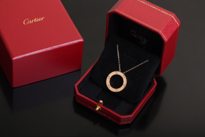 Luxury Womens Jewelry Cartier Love Circle Charm Necklace A205PP280 AA154473