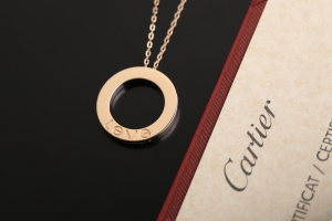 Luxury Womens Jewelry Cartier Love Circle Charm Necklace A205PP280 AA154473