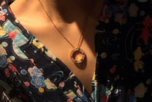 Luxury Womens Jewelry Cartier Love Diamond Circle Charm Necklace A205PP380 AA154470