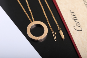 Luxury Womens Jewelry Cartier Love Diamond Circle Charm Necklace A205PP380 AA154470