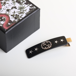 Luxury Womens Jewelry Gucci Crystal Interlocking G Hair Slide Clip A205PP150 AA154452