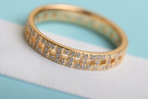 Luxury Womens Jewelry Tiffany T True Wide Ringwith Pave Diamonds A205PP210 AA154447