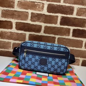 Gucci Blue GG Multicolor Belt Bag 658657 