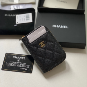 Chanel Black Caviar Card Holder AP