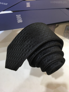 Luxury Mens Ties Dior Black Dior Oblique Tie A151PP160 AA155308