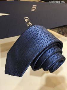 Luxury Mens Ties Dior Blue Dior Oblique Tie A151PP160 AA155307