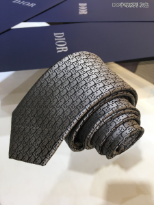 Luxury Mens Ties Dior Gray Dior Oblique Tie A151PP160 AA155309