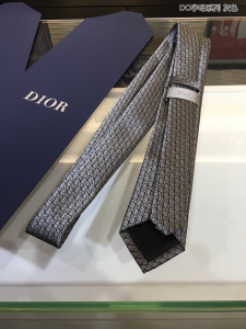 Luxury Mens Ties Dior Gray Dior Oblique Tie A151PP160 AA155309