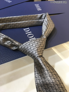 Luxury Mens Ties Dior Gray Dior Oblique Tie A151PP160 AA155309