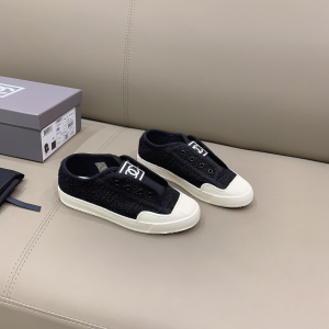 Chanel CC Logo Tweed Sneakers Black 