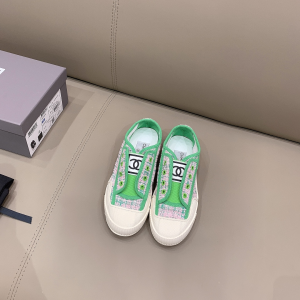 Luxury Womens Shoes Chanel CC Logo Tweed Sneaker in Green 35 To 40 A151PP340 AA155464