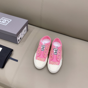 Luxury Womens Shoes Chanel CC Logo Tweed Sneaker in Pink 35 To 40 A151PP340 AA155465