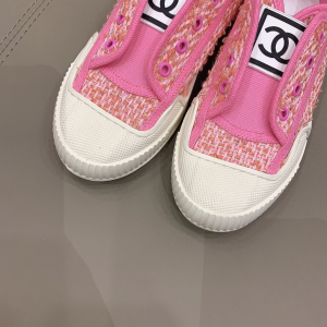 Luxury Womens Shoes Chanel CC Logo Tweed Sneaker in Pink 35 To 40 A151PP340 AA155465