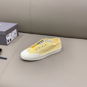 Luxury Womens Shoes Chanel CC Logo Tweed Sneaker in Yellow 35 To 40 A151PP340 AA155463