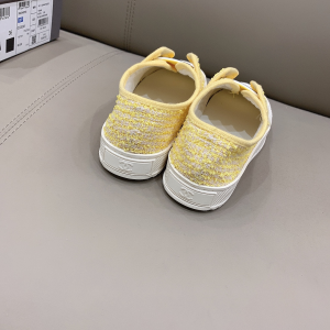 Luxury Womens Shoes Chanel CC Logo Tweed Sneaker in Yellow 35 To 40 A151PP340 AA155463