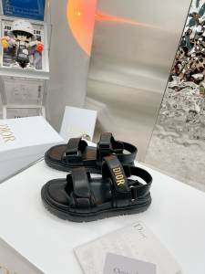 Dior DiorAct Sandal Black Lambskin 