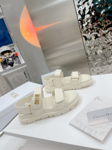 Luxury Womens Shoes Dior DiorAct Sandal in White Lambskin 35 To 40 A151PP420 AA155490