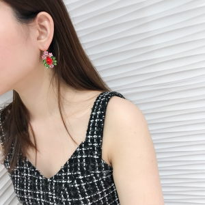 Luxury Womens Jewelry Dolce Gabbana Crystals Flower Earrings A205PP170 AA155659