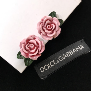 Dolce Gabbana Rose Flower Earrings 