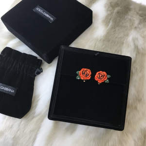 Luxury Womens Jewelry Dolce Gabbana Rose Flower Earrings A205PP160 AA155662