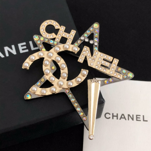 Luxury Womens Jewelry Chanel Crystals CC and Star Pin Brooch A39PP155 AA155736