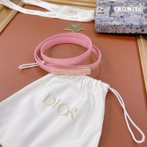 Luxury Womens Belts Dior ID Belt in Pink Smooth Calfskin 15MM A175PP240 AA156393