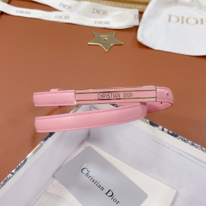 Luxury Womens Belts Dior ID Belt in Pink Smooth Calfskin 15MM A175PP240 AA156393
