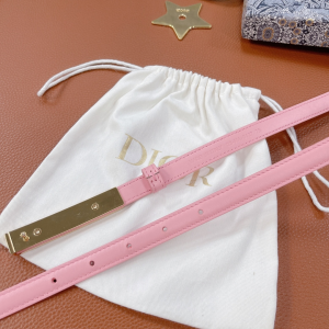 Luxury Womens Belts Dior ID Belt in Pink Smooth Calfskin 15MM A175PP240 AA156393