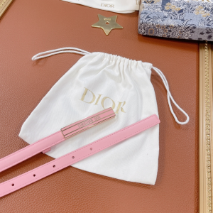 Luxury Womens Belts Dior ID Belt in Pink Smooth Calfskin 15MM A175PP240 AA156393