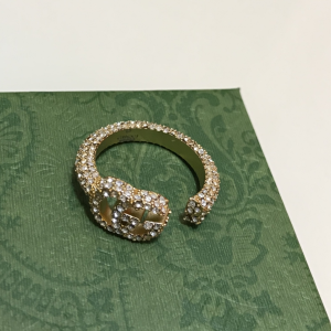 Gucci Double G Key Ring Crystals 