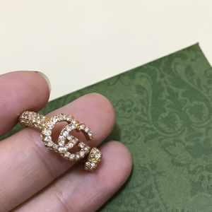 Luxury Womens Jewelry Gucci Double G Key Ring with Crystals A152PP120 AA156332