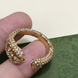 Luxury Womens Jewelry Gucci Double G Key Ring with Crystals A152PP120 AA156332