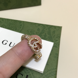 Luxury Womens Jewelry Gucci Double G Key Ring with Crystals A152PP120 AA156332