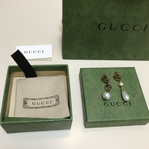 Luxury Womens Jewelry Gucci Interlocking G and Pearl Earring A152PP100 AA156335