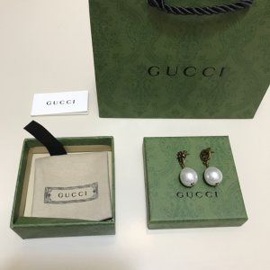 Luxury Womens Jewelry Gucci Interlocking G and Pearl Earring A152PP100 AA156336