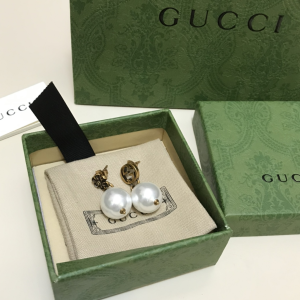 Luxury Womens Jewelry Gucci Interlocking G and Pearl Earring A152PP100 AA156336