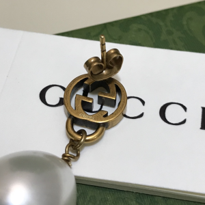 Luxury Womens Jewelry Gucci Interlocking G and Pearl Earring A152PP100 AA156336