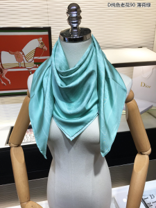 Luxury Womens Scarf Dior Oblique Silk Scarf in Mint Green 90x90CM A151PP200 AA156126