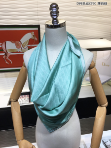 Luxury Womens Scarf Dior Oblique Silk Scarf in Mint Green 90x90CM A151PP200 AA156126
