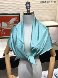 Luxury Womens Scarf Dior Oblique Silk Scarf in Mint Green 90x90CM A151PP200 AA156126