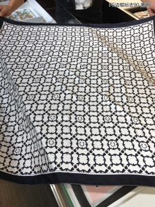 Ferragamo Gancini Galore Print Silk Scarf Black Ferragamo Gancini Galore Print Silk Scarf Black