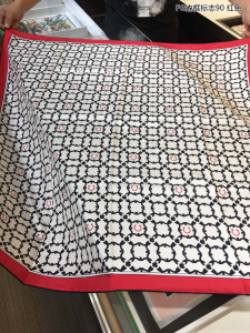 Ferragamo Gancini Galore Print Silk Scarf Red Ferragamo Gancini Galore Print Silk Scarf Red