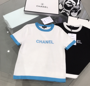 Chanel Monogram Logo Cotton T Shirt White 