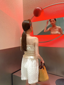 Luxury Womens Clothing Chanel White Triomphe Short SML A198PP480 AA156963