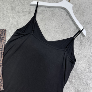 Luxury Womens Clothing Fendi FF Logo Jacquard Dress SML A198PP680 AA156957