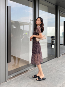 Luxury Womens Clothing Fendi FF Logo Jacquard Dress SML A198PP680 AA156957