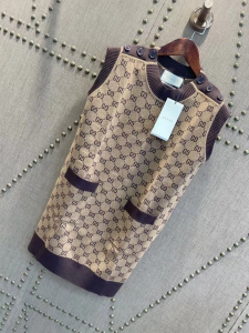 Luxury Womens Clothing Gucci GG Canvas Sweater Vest SML A198PP680 AA156968