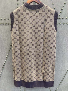 Luxury Womens Clothing Gucci GG Canvas Sweater Vest SML A198PP680 AA156968