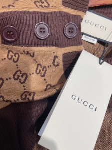 Luxury Womens Clothing Gucci GG Canvas Sweater Vest SML A198PP680 AA156968